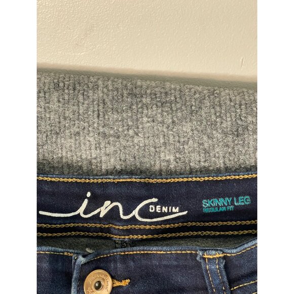 inc Denim Womens Size 8 Skinny Legs Reular Fit Blue Jeans Pre-owned - Picture 3 of 16